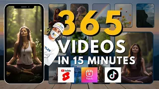 CREATE 365 AI VIDEOS IN 15 MINUTES (For YouTube Shorts, Instagram Reels and TikTok)