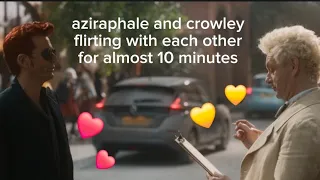 aziraphale and crowley flirting with each other for almost 10 minutes