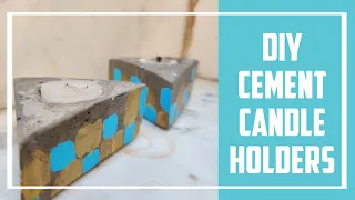 DIY Cement Candle Holders| Cement Craft Ideas| Easy Room Decor|Home Decor