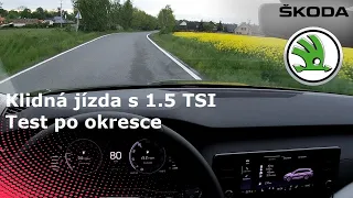 Test spotřeby Škoda Octavia IV 1.5 TSi manuál po okresní silnici. Jízda za 5 litrů je skutečnost!