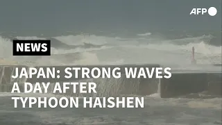 Japan: strong waves a day after Typhoon Haishen | AFP