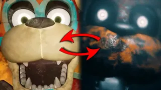 The Joy of Creation and FNaF Security Breach but their jumpscares are swaped