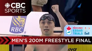 Close finish in the men’s 200m freestyle final on Day 3 of Swimming Trials in Toronto | CBC Sports