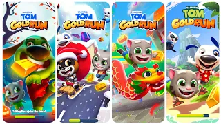 Talking Tom Gold Run Halloween Update vs Christmas Update China Update vs Las Vegas Update Gameplay