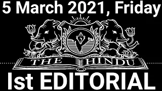 The Hindu Editorial Today | The Hindu Newspaper Today | 5 March 2021 | Clearing a low bar