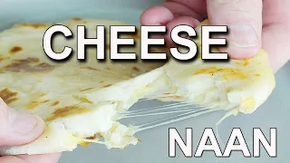 Cheese Stuffed Naan Recipe In Pan - Cheese Naan Recipe (Without Yeast, Without Oven, Without Tawa)