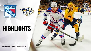 NHL Highlights | Rangers @ Predators 11/02/19