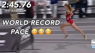 Katelyn Tuohy running the 3000m World Record Pace for her last kilometer at ACCs