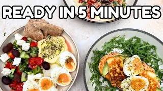 3 Easy MEDITERRANEAN DIET Breakfast Bowls 🍳 Ready in 5 Minutes 👌🏼