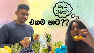 Eating ONLY ONE Colour For 24 Hours?! | සිංහල vlog - Lankan Couple #සිංහල