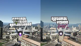 NaturalVision Evolved vs NaturalVision Remastered - GTA 5 Graphics Mods Benchmark Comparison