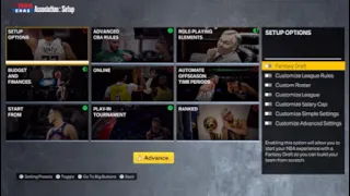 NBA 2K23 How to do a fantasy draft in MyLeague