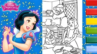 Snow White Coloring Page #4 | Coloring Snow White, Dopey and Happy Coloring page