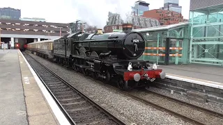 GWR 7029 'Clun Castle' at Birmingham Snow Hill Railway Station with 'The Lickey Incline'