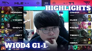 HLE vs T1 - Game 1 Highlights | Week 10 Day 4 LCK Spring 2021 | T1 vs Hanwha Life G1 W10D4