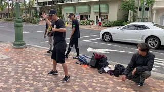 Street Breakdancing in Waikiki, Honolulu Hawaii 4K