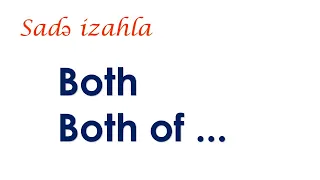 İngilis dili - Both, Both of