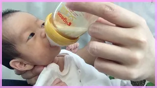 43 days after birth I'm happy to drink milk