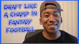 How to draft in Fantasy Football? This strategy has always got me to the playoffs or championship!