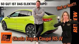 Skoda Enyaq RS iV im Test (2022) Ist das NEUE Elektroauto-Coupé Hot or Not?! Review | Preis | POV