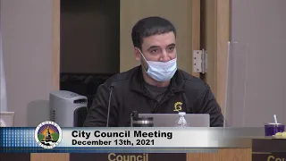 December 13th, 2021 City Council Meeting