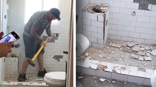 Contractor Smashes Bathroom With Sledgehammer Over Payment