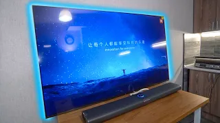 ТЕЛЕВИЗОР КАРТИНА НА 75 ДЮЙМОВ | Xiaomi Mi TV Art Mural 75" с саундбаром и сабвуфером.