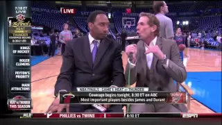 Skip Bayless and Stephen A. Smith Arguing