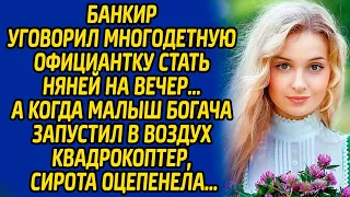 Банкир уговорил многодетную официантку стать няней на вечер а когда сын богача запустил квадрокоптер