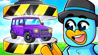 Gastando 100,000$ en APLASTAR COCHES en ROBLOX!