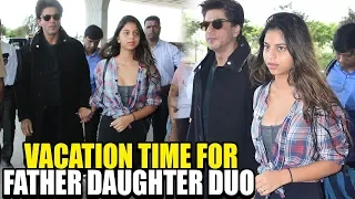 Shahrukh Khan WIth Daughter Suhana Khan GOING ON A VACATION | Airport Diaries