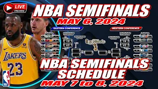 NBA Playoffs Standings Semifinals through May 6 2024, NBA Games today, NBA Game Schedule