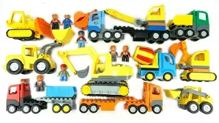ألعاب الحفارات للأطفال تركيب حفارات Lego للأطفال فيديو تعلم الألوان مع ألعاب الشاحنات