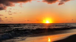Beautiful Sunset, Sound of ocean Punta Cana Dominican. Восход и закат Солнца в Пунта-Кана, #Shorts