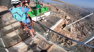 World's Longest Zipline Ride, Jebel Jais, UAE - Full GoPro Video