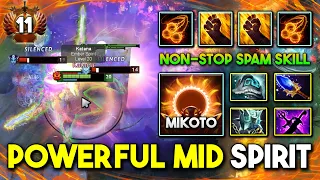 POWERFUL MID By Mikoto Ember Spirit With Magical Build Non-stop Spam Skill 7.35d DotA 2