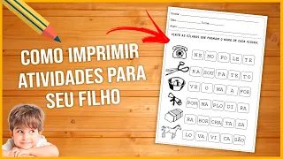 Como Baixar Atividades para Seu Filho Fazer em Casa ( IMPRIMIR e SEM IMPRIMIR )