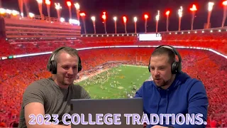 British Guys CRAZY for College Football TRADITIONS / ATMOSPHERES 2023!