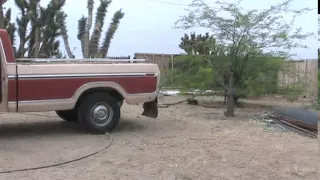 1977 Ford F250 Pulling Small Tree Stumps