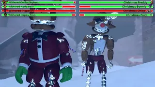 Withered Melodies VS Christmas Animatronics With Healthbars