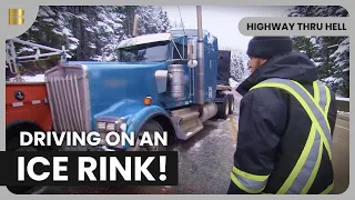 Truck Tangles on Slippery Slopes! - Highway Thru Hell - Reality Drama