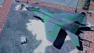 На бульваре Мира установили боевой истребитель МИГ-29