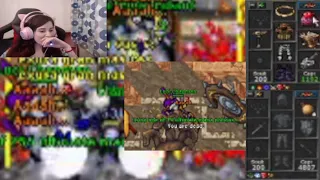 Tibia - 450 ED REDSKULL TRAPPED & DROPS 200KK IN LOOT FULL FALCON SET ON TWITCH STREAMER LIVE!