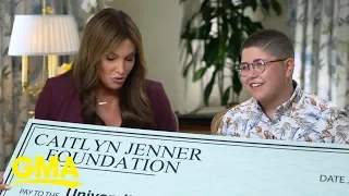 Caitlyn Jenner surprises transgender student with scholarship | GMA