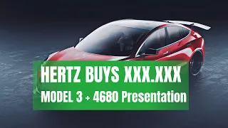 TESLA: Hertz buys XXX.XXX Tesla Model 3 + 4680 Presentation