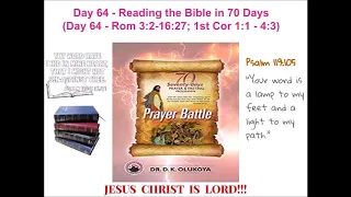 Day 64 Reading the Bible in 70 Days  70 Seventy Days Prayer and Fasting Programme 2020 Edition