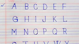 How To Write English Capital letters in four lines || English Handwriting