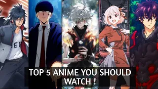 TOP 5 ANIME THAT YOU SHOULD WATCH! HINDI REVIEW