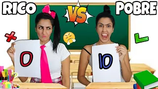 RICO VS POBRE NA  ESCOLA #02 PROVA