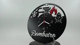 Relógio de Parede Bombeiro 3D